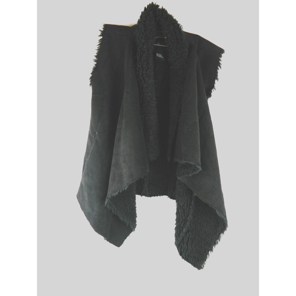 Me Jane Women's Fux Fur Wrap Black Size Large